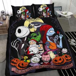 Nightmare Before Christmas Bedding Set Gift For Your Girlfriend Boyfriend Gift For Love Gift For Friend Best Valentine Present Holiday Gift