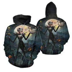 Nightmare Before Christmas Jack & Sally Novelty Hoodie 3D