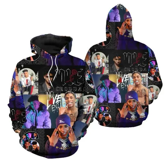 Nle Choppa Hoodie Gradient 3D Hoodies