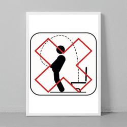 No Pee Trick Shots in Bathroom Toilet Joke Sign Premium Matte Vertical Poster Meaningful Gift For Family Gift For Boyfriend Valentine Gift Birthday Gift Holiday Gift