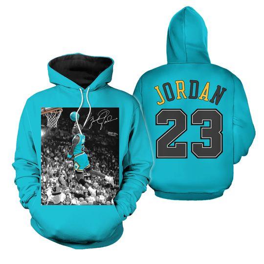 Number 23 Goat Unisex Sneaker Hoodie Match 2023 Retro Aqua 5s Hoodie
