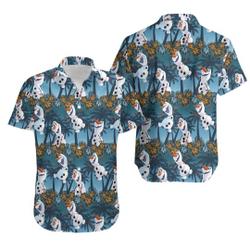 Olaf Frozen Hawaiian Shirt/ Disney Olaf Hawaii Shirt Gift For Your Girlfriend Boyfriend Gift For Love Gift For Friend Best Valentine Present Holiday Gift