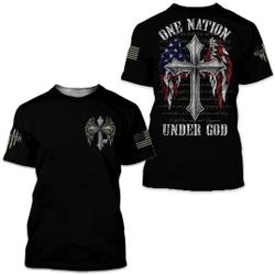 One Nation Under God 3D Tshirt Meaningful Gift For Family Gift For Boyfriend Valentine Gift