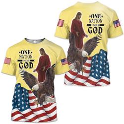 One Nation Under God All Over Printed Pefect 3D T Shirt Meaningful Gift For Family Gift For Boyfriend Valentine Gift