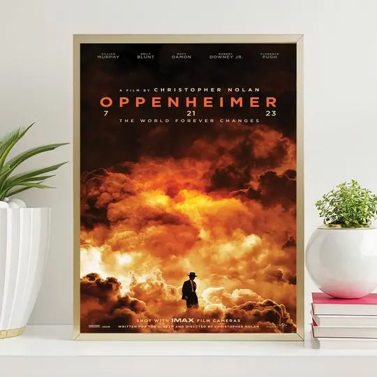 Oppenheimer - Movie Poster Meaningful Gift For Family Gift For Boyfriend Valentine Gift Birthday Gift Holiday Gift