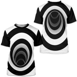 Optical Illusion Black Hole Rings Warped Design 3D Tshirt Meaningful Gift For Family Gift For Boyfriend Valentine Gift