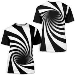 Optical Illusion Black Hole Twisted Vortex 3D Tshirt Meaningful Gift For Family Gift For Boyfriend Valentine Gift
