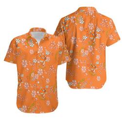 Orange Bird Aloha Hawaiian Shirt Gift For Your Girlfriend Boyfriend Gift For Love Gift For Friend Best Valentine Present Holiday Gift