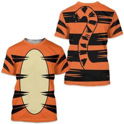 Orange Tiger Halloween 3D Shirt Meaningful Gift For Family Gift For Boyfriend Valentine Gift