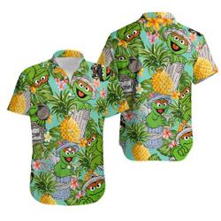 Oscar The Grouch Muppets Hawaiian Shirt Gift For Your Girlfriend Boyfriend Gift For Love Gift For Friend Best Valentine Present Holiday Gift