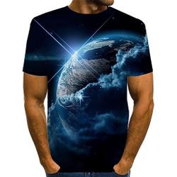 Unisex Tee T shirt 3D Graphic Interstellar Plus Size Short Sleeve Causal Tops Vintage Meaningful Gift For Family Gift For Boyfriend Valentine Gift