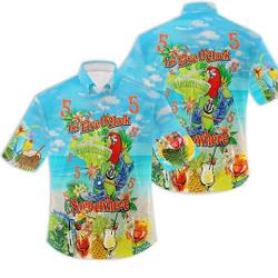 Parrot Shirt, Parrot Its 5 Oclock Somewhere Hawaiian Shirt Gift For Your Girlfriend Boyfriend Gift For Love Gift For Friend Best Valentine Present Holiday Gift