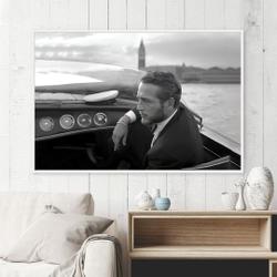 Paul Newman Venice Italy 1963 Premium Matte Poster Meaningful Gift For Family Gift For Boyfriend Valentine Gift Birthday Gift Holiday Gift