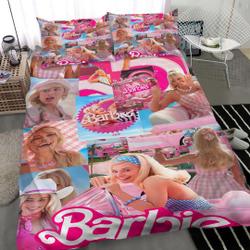Personalize Barbie Pattern Bedding Set Gift For Your Girlfriend Boyfriend Gift For Love Gift For Friend Best Valentine Present Holiday Gift