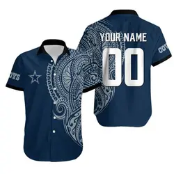 Personalize football Dallas Cowboys Polynesian Tattoo Design Hawaiian Shirt Gift For Your Girlfriend Boyfriend Gift For Love Gift For Friend Best Valentine Present Holiday Gift