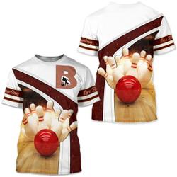 Personalized American Bowling Player Bowling Lover 3D T-Shirt Meaningful Gift For Family Gift For Boyfriend Valentine Gift