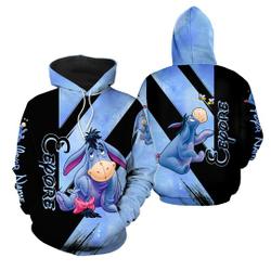 Personalized Eeyore Hoodie, Eeyore Winnie The Pooh Hoodie