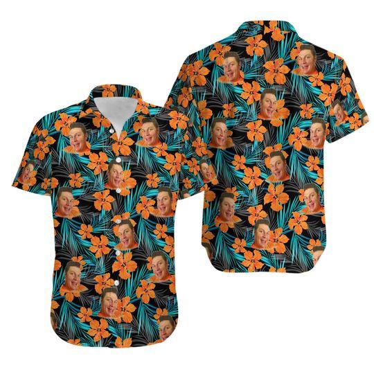 Personalized Photo Hawaiian Shirt Gift For Your Girlfriend Boyfriend Gift For Love Gift For Friend Best Valentine Present Holiday Gift