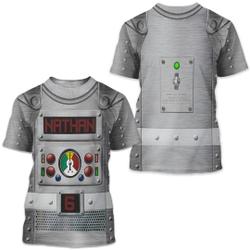 Personalized Robot Shirt, Boys Retro Robot Birthday Shirt 3D Meaningful Gift For Family Gift For Boyfriend Valentine Gift