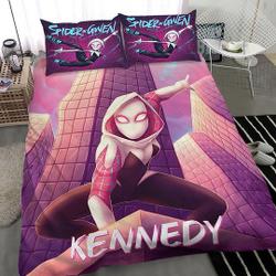 Personalized Spider Gwen Bedding Set Gift For Your Girlfriend Boyfriend Gift For Love Gift For Friend Best Valentine Present Holiday Gift