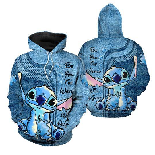 Personalized Stitch Be You The World Will Adjust 3D Hoodie