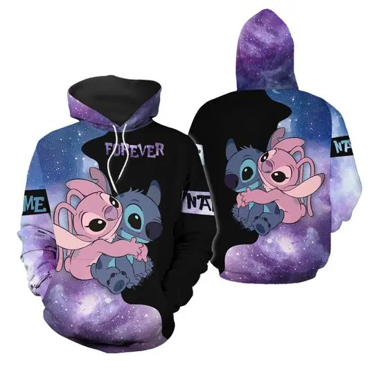 Personalized Stitch Couple Hoodie