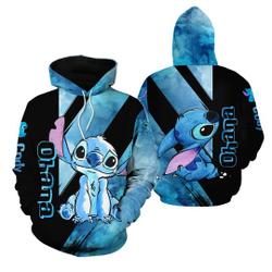 Personalized Stitch Hoodie, Stitch Ohana Hoodie, Disney Cartoon Hoodie