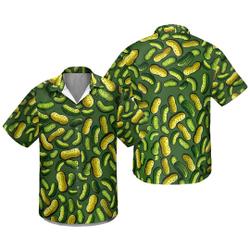 Pickle Hawaiian Shirt | Tropical Funny Summer Mens Wear Beach Shirt Gift For Your Girlfriend Boyfriend Gift For Love Gift For Friend Best Valentine Present Holiday Gift