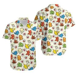 Pika Squirtle Hawaiian Shirt Gift For Your Girlfriend Boyfriend Gift For Love Gift For Friend Best Valentine Present Holiday Gift