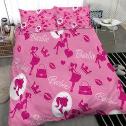 Pink Barbie Duvet Bedding Set Gift For Your Girlfriend Boyfriend Gift For Love Gift For Friend Best Valentine Present Holiday Gift