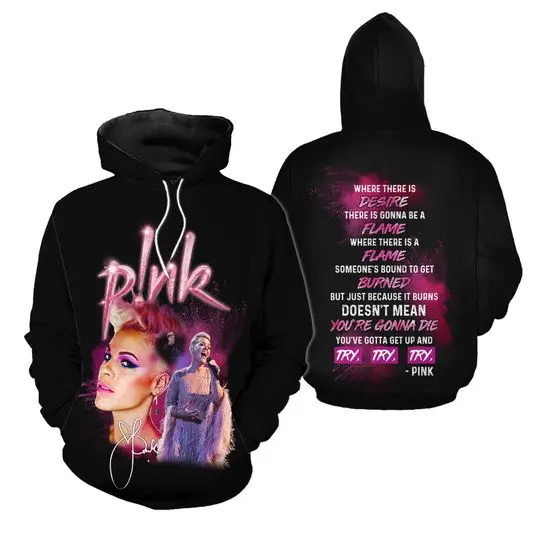 Pink Hoodie, Trustfall Album 3d Hoodie, Pink Summer Carnival
