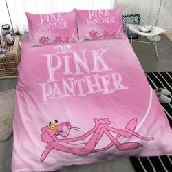 Pink Panther Cotton Matting Bed Three Piece Bedroom Dormitory BedGift For Your Girlfriend Boyfriend Gift For Love Gift For Friend Best Valentine Present Holiday Gift