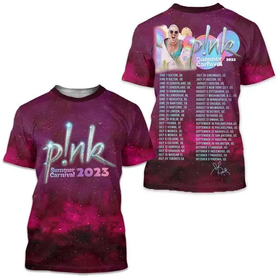 Pink Summer Carnival 2023 3D Tshirt Meaningful Gift For Family Gift For Boyfriend Valentine Gift