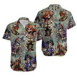Pirate Skull Hawaiian Shirts Gift For Your Girlfriend Boyfriend Gift For Love Gift For Friend Best Valentine Present Holiday Gift