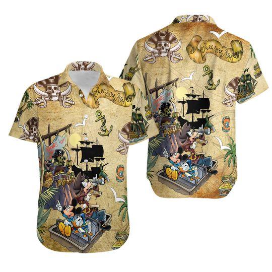 Pirated Of the Caribbean Mickey And Friends Hawaiian Shirt Gift For Your Girlfriend Boyfriend Gift For Love Gift For Friend Best Valentine Present Holiday Gift
