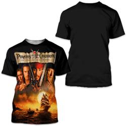 Pirates Of The Caribbean The Curse Of The Black Pearl T-Shirt 3D Meaningful Gift For Family Gift For Boyfriend Valentine Gift