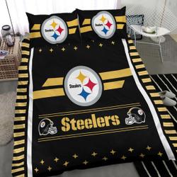Pittsburgh Steeler Football Team Logo Bedding Set Gift For Your Girlfriend Boyfriend Gift For Love Gift For Friend Best Valentine Present Holiday Gift