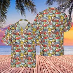 Disney Pixar Cars Sketched Hawaiians Shirt Gift For Your Girlfriend Boyfriend Gift For Love Gift For Friend Best Valentine Present Holiday Gift