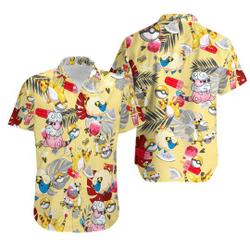 PKM Ampharos Hawaiian Pattern Hawaii Shirt Gift For Your Girlfriend Boyfriend Gift For Love Gift For Friend Best Valentine Present Holiday Gift