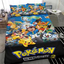 PKM Duvet, Pika Bedding set twin, queenGift For Your Girlfriend Boyfriend Gift For Love Gift For Friend Best Valentine Present Holiday Gift