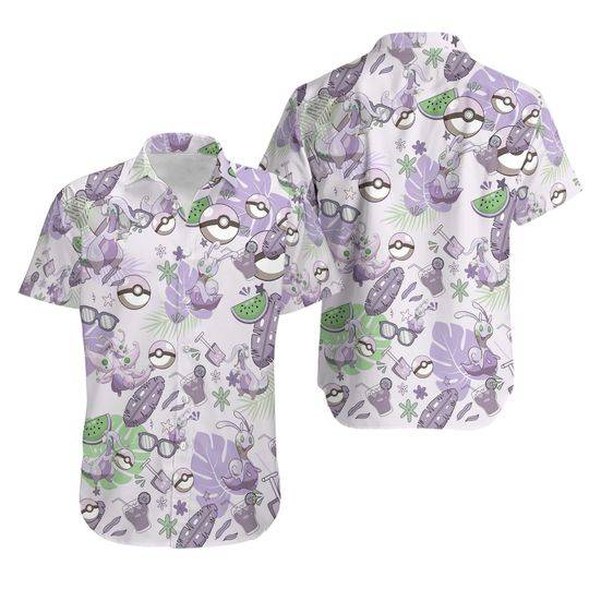 PKM Goomy Hawaiian Pattern Hawaii Shirt Gift For Your Girlfriend Boyfriend Gift For Love Gift For Friend Best Valentine Present Holiday Gift