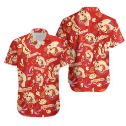 PKM Growlithe Cute Under Water Type Hawaiian Shirt Gift For Your Girlfriend Boyfriend Gift For Love Gift For Friend Best Valentine Present Holiday Gift