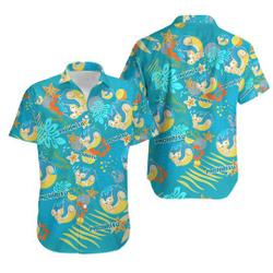 PKM Pachirisu Fun Lemon Hawaiian Shirt, PKM Button Up Shirt Gift For Your Girlfriend Boyfriend Gift For Love Gift For Friend Best Valentine Present Holiday Gift