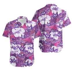 PKM Sableye Hawaiian Flowers Pattern Shirt Gift For Your Girlfriend Boyfriend Gift For Love Gift For Friend Best Valentine Present Holiday Gift