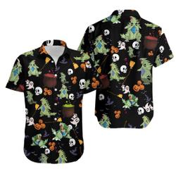 PKM Tyranitar Hallowen Pattern Hawaii Shirt Gift For Your Girlfriend Boyfriend Gift For Love Gift For Friend Best Valentine Present Holiday Gift