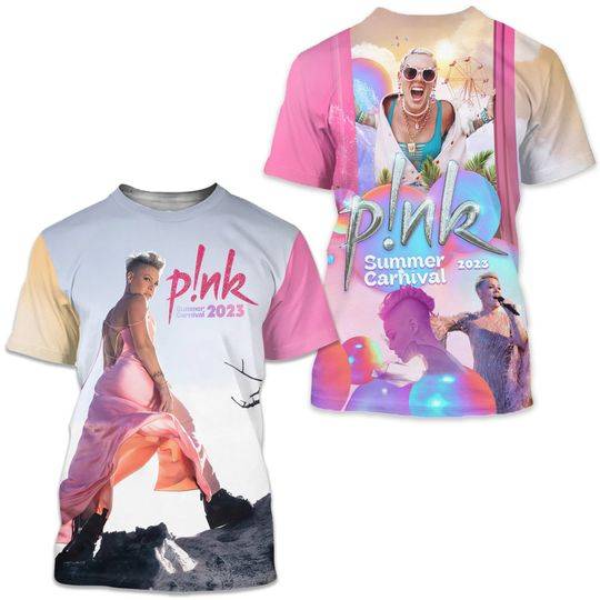 P!nk Summer Carnival 2023 Trustfall Album 3D T-Shirt Meaningful Gift For Family Gift For Boyfriend Valentine Gift