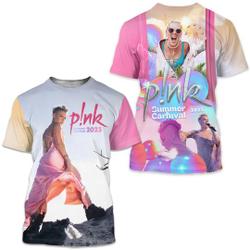 P!nk Summer Carnival 2023 Trustfall Album 3D T-Shirt Meaningful Gift For Family Gift For Boyfriend Valentine Gift