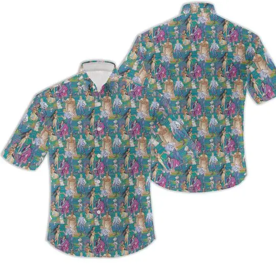 Pocahontas Sketched Hawaiin T Shirt Gift For Your Girlfriend Boyfriend Gift For Love Gift For Friend Best Valentine Present Holiday Gift