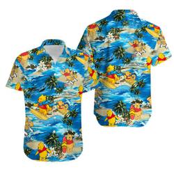 Pooh Bear Surfing Hawaiian Shirt Gift For Your Girlfriend Boyfriend Gift For Love Gift For Friend Best Valentine Present Holiday Gift