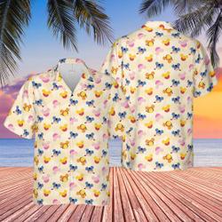 Pooh & Friends Mouse Ears - Disney Winnie The Pooh Inspired Men's Button Down Short-Sleeved Shirt Gift For Your Girlfriend Boyfriend Gift For Love Gift For Friend Best Valentine Present Holiday Gift